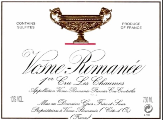 Domaine Gros Frère et Soeur Les Chaumes 1er Cru 
