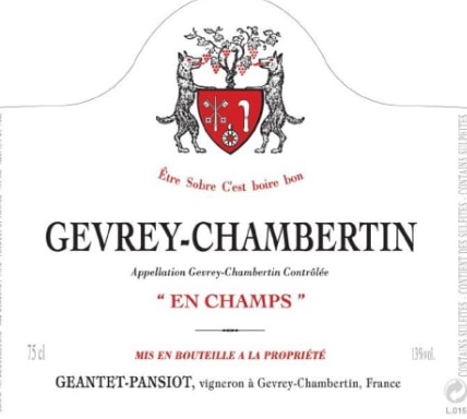 Domaine Geantet Pansiot Gevrey Chambertin