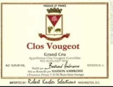 Maison Bertrand Ambroise Clos de Vougeot Grand Cru