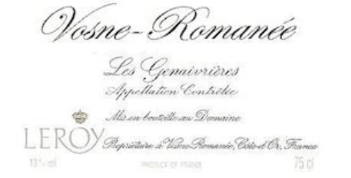 Domaine Leroy Les Genaivrieres
