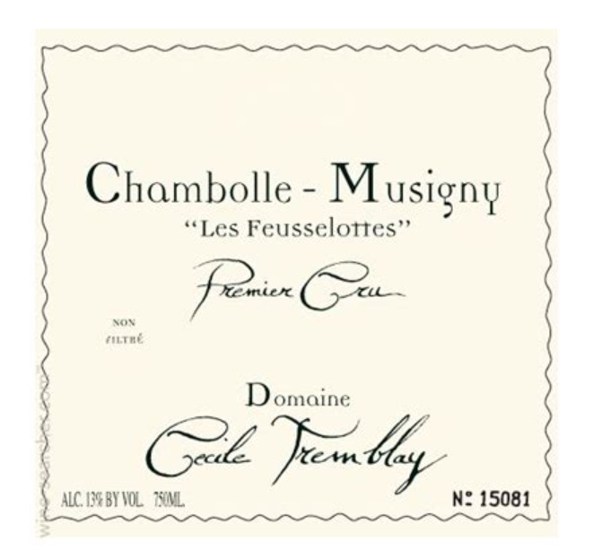 Domaine Cécile Tremblay les Feusselottes 1er Cru