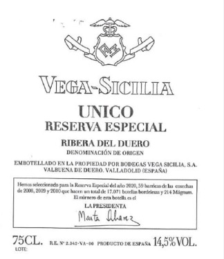 Vega Sicilia Unico Gran Reserva