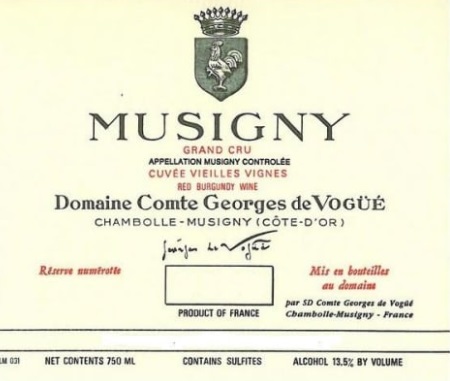 Domaine Comte Georges de Vogue Musigny Grand Cru Cuvee Vieilles Vignes