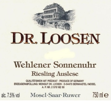Dr. Loosen Wehlener Sonnenuhr Riesling Auslese